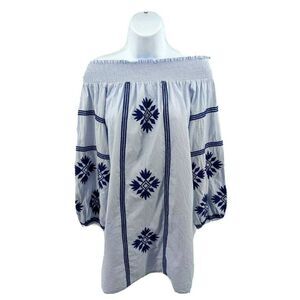 Anthropologie THML  Dress Off Shoulder Embroidered